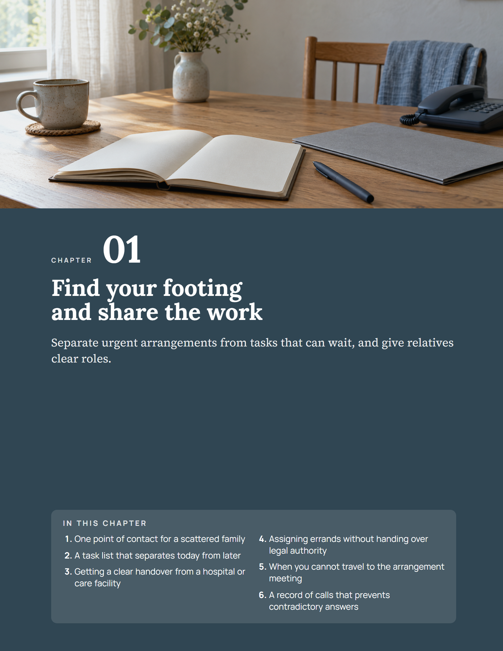 Find your footing and share the work